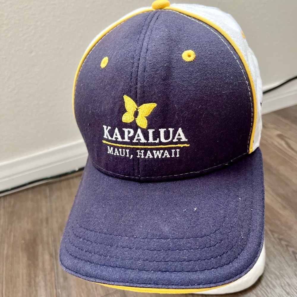 Kapalua Maui Hawaii Blue and White Cap - Picture 2 of 9